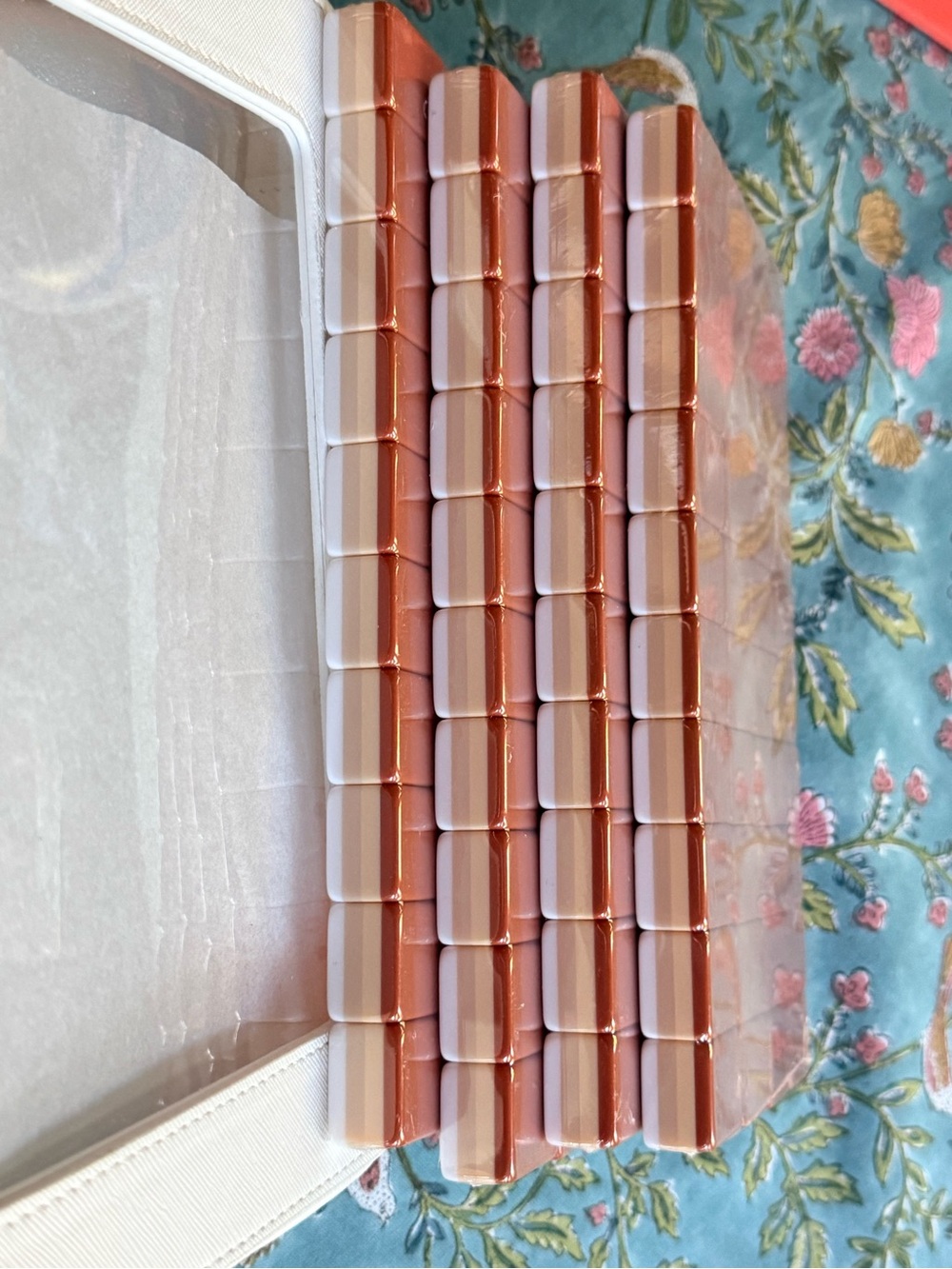 Sweet JOJO NWT Orange Folk Collection.Beautiful pattern. Carrying case/dice